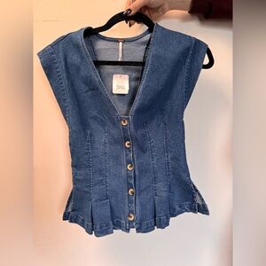Free People Dylan Denim Vest